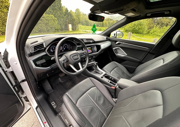 Audi Q3 cena 143000 przebieg: 18542, rok produkcji 2021 z Myślenice małe 781
